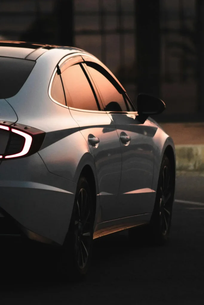Sedan with aftermarket window tint